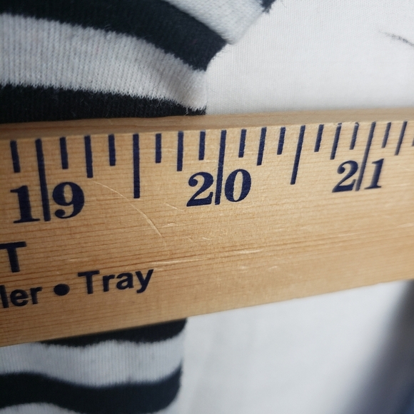 Loft Striped Long Sleeve Blue and Black Dress Sz M - Picture 8 of 9